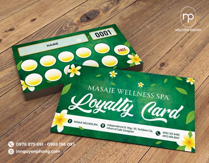 in thẻ tích điểm bền bỉ lâu dài
